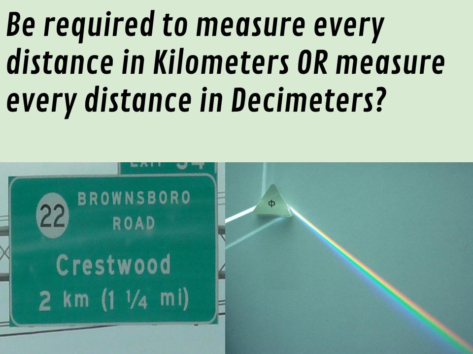 13 kilometers to decimeters